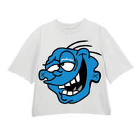 WHITE BLUE EDDY TEE