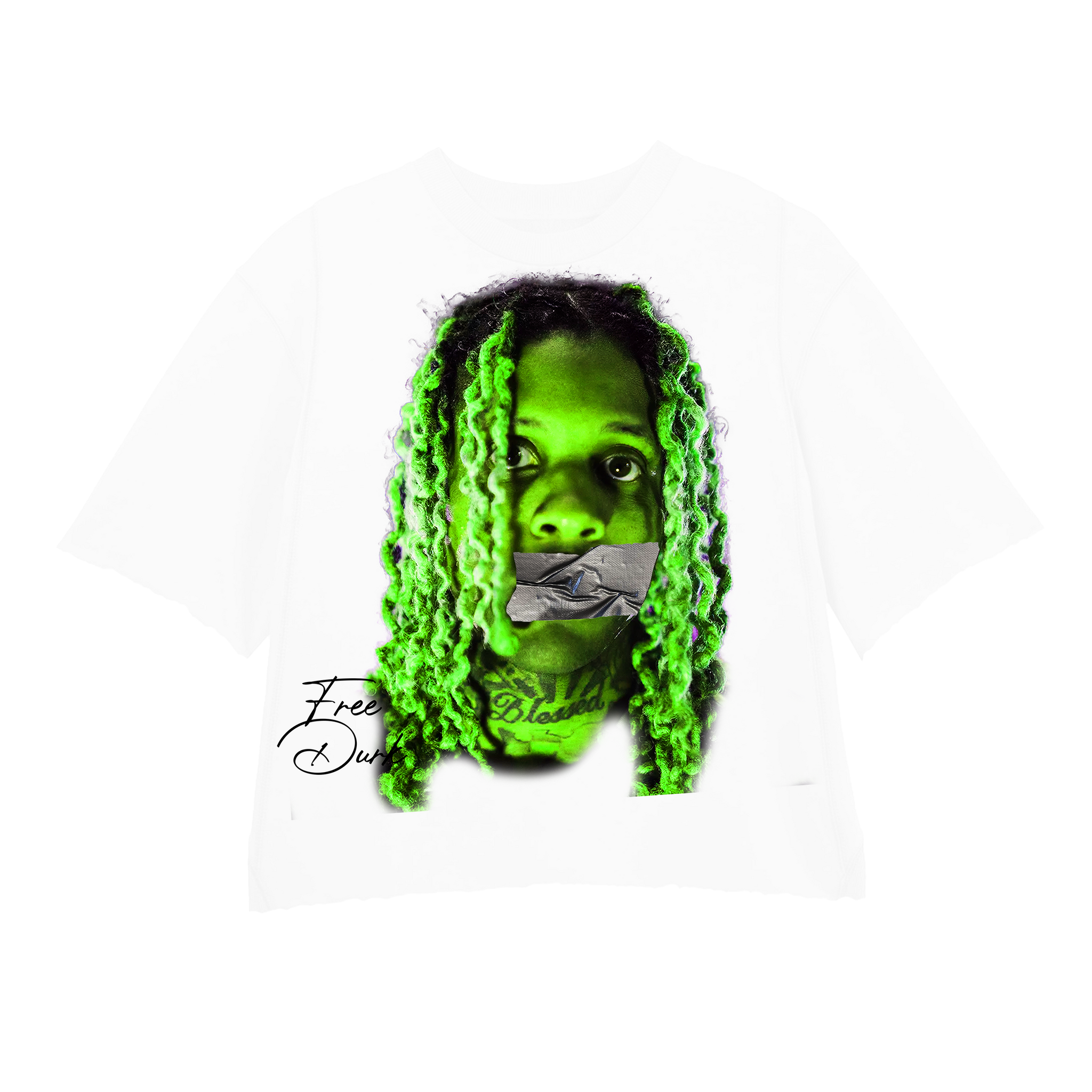 FREE DURK GREEN WHITE TEE