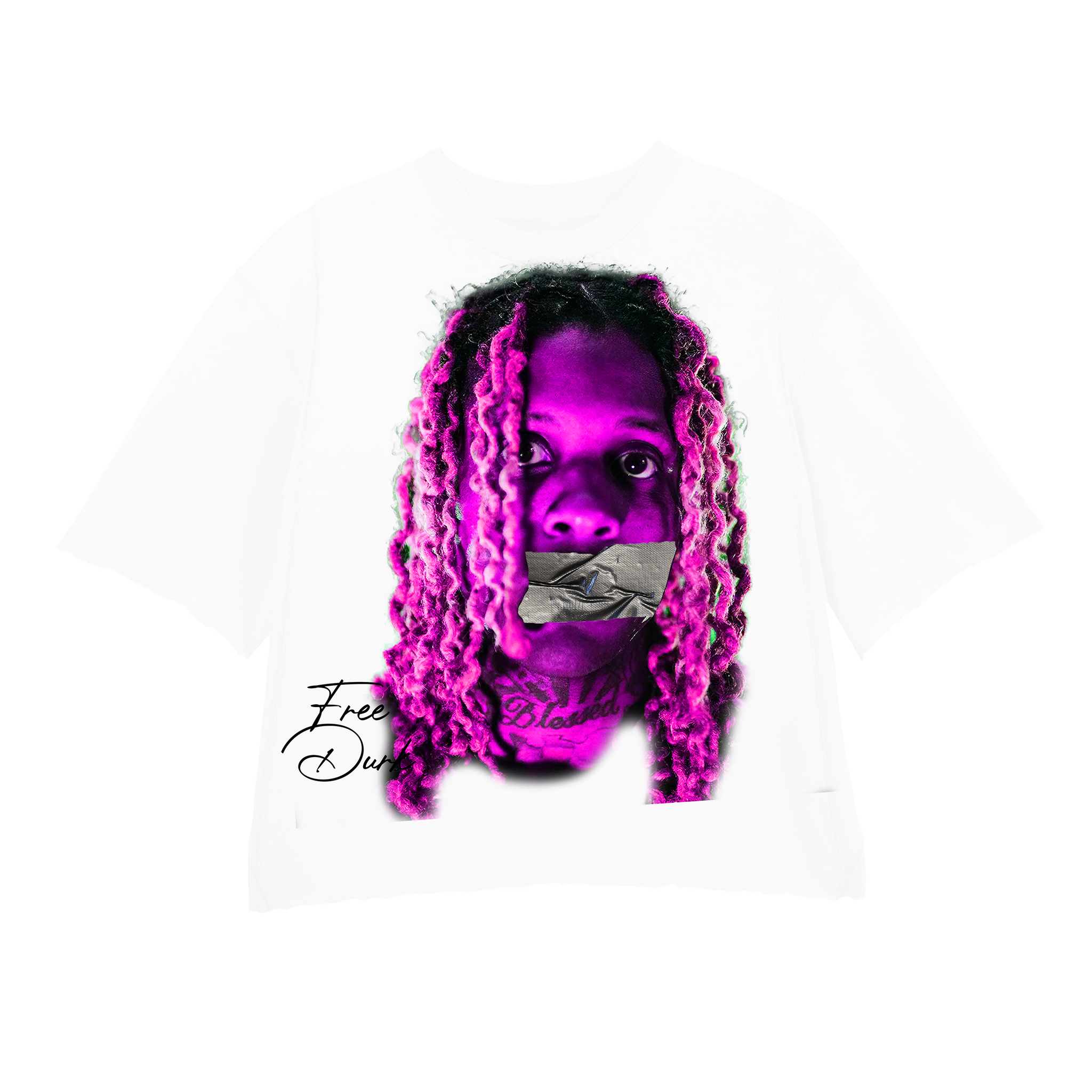 FREE DURK PURPLE WHITE TEE