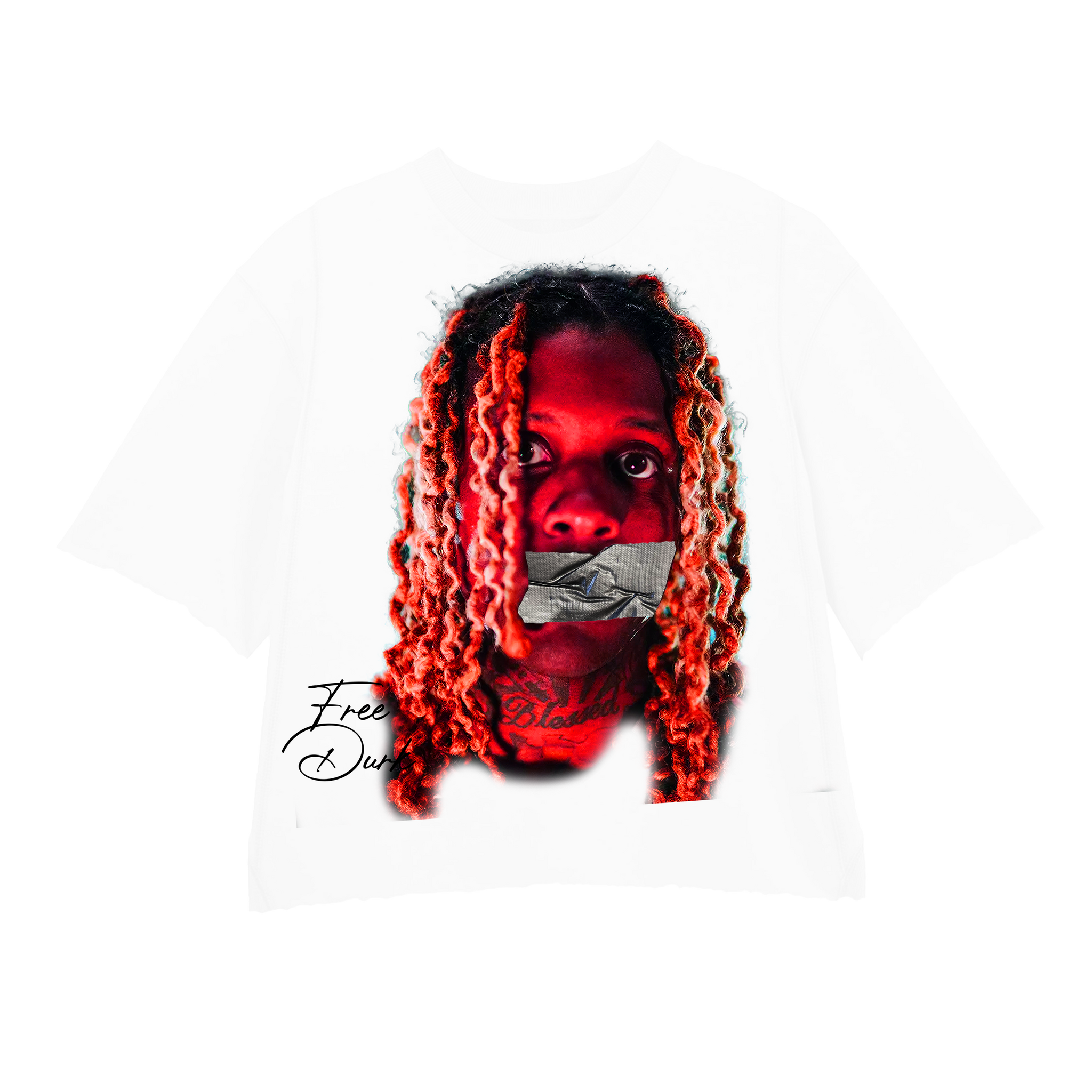 FREE DURK RED  WHITE TEE