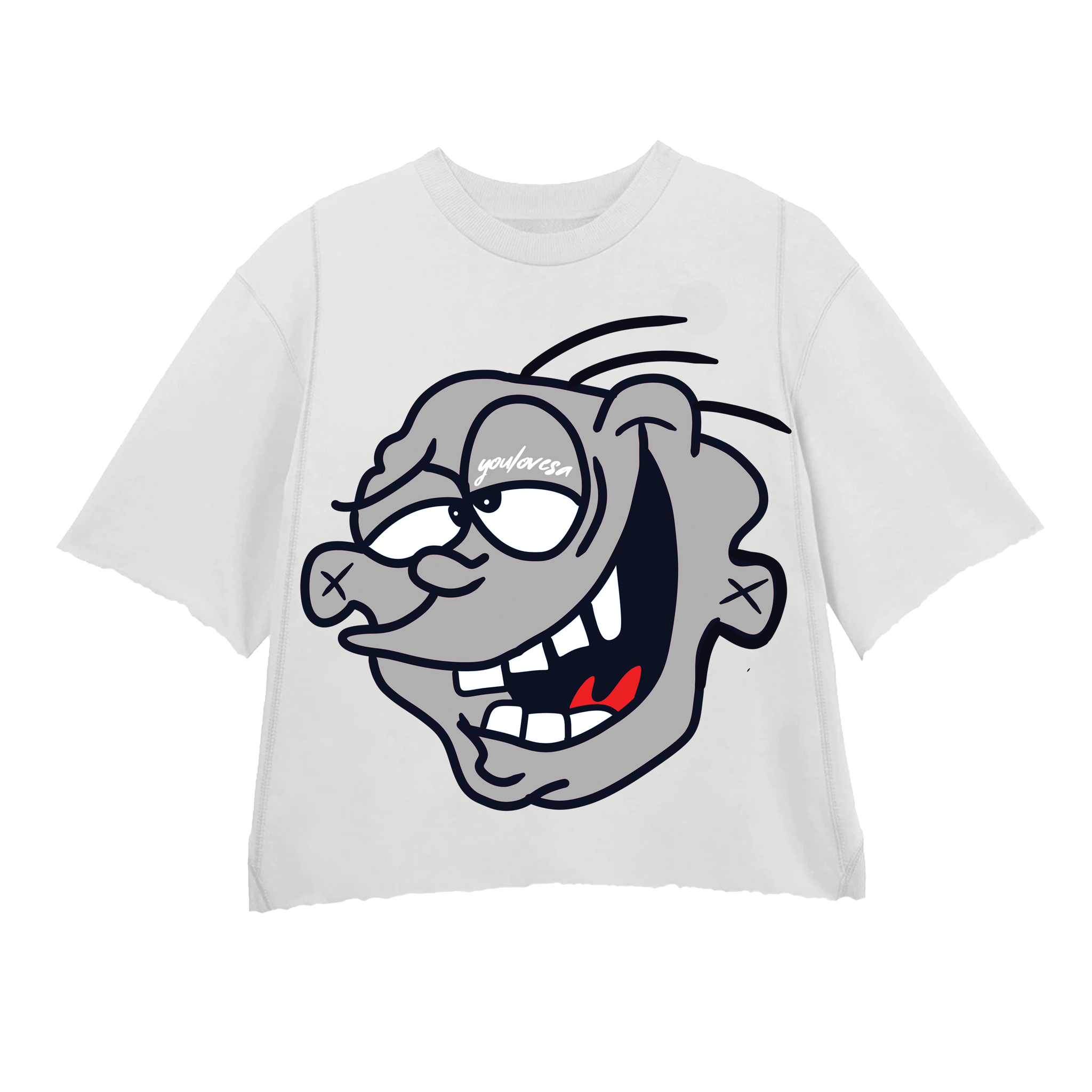 WHITE GREY EDDY TEE