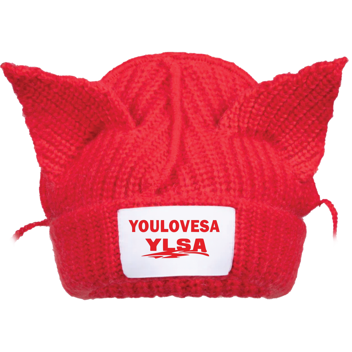 RED "YOULOVESA" BEANIE