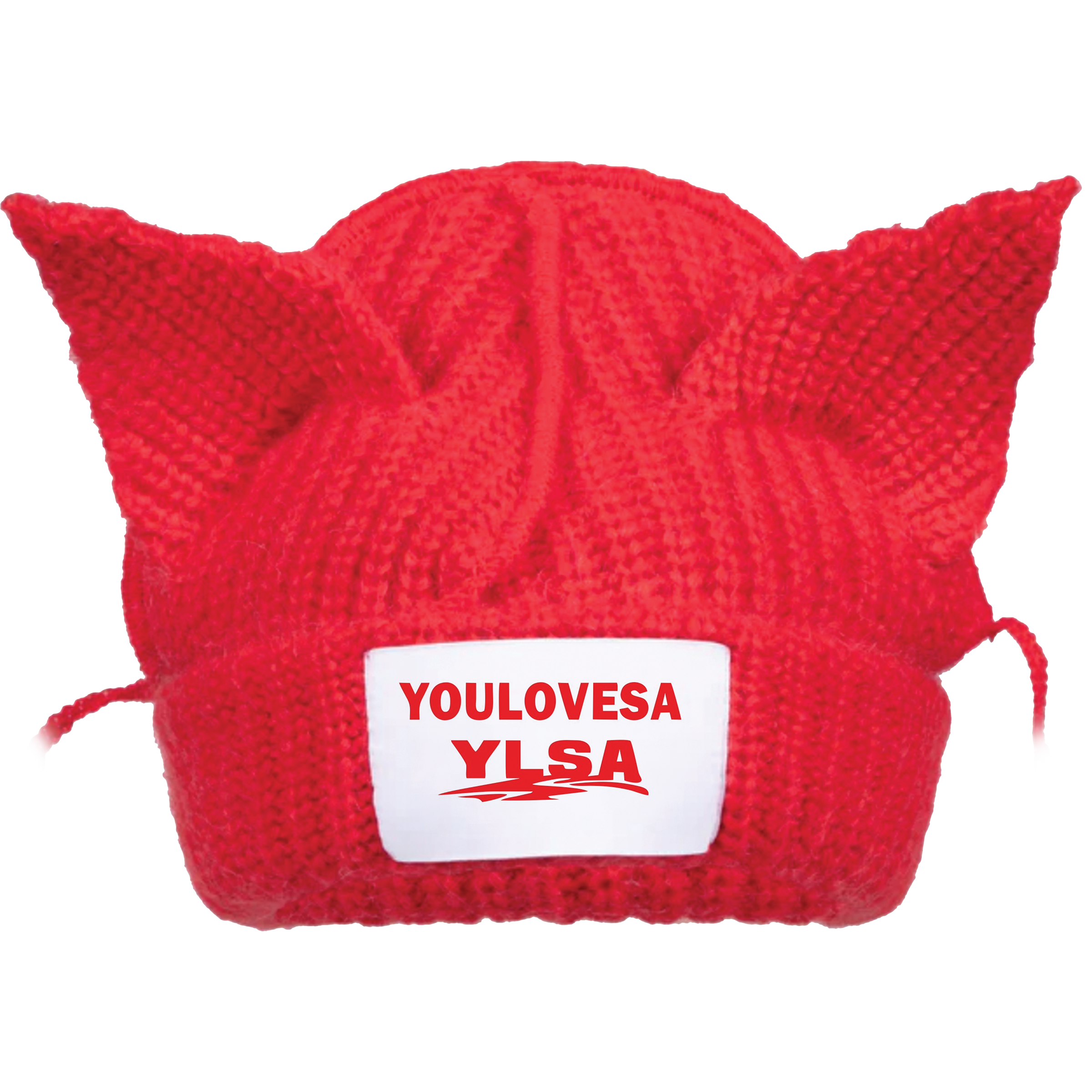 RED "YOULOVESA" BEANIE