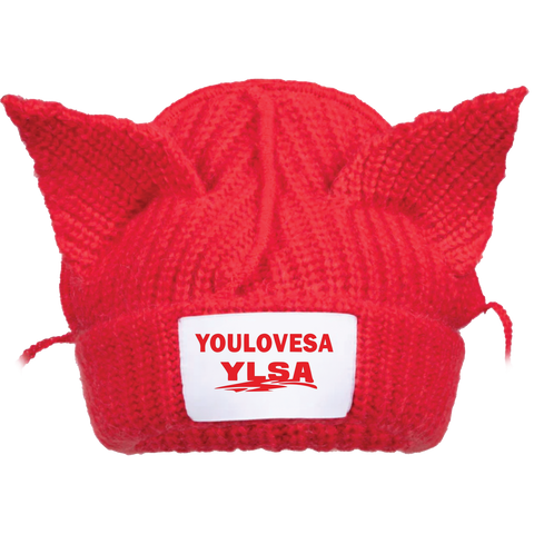 RED "YOULOVESA" BEANIE