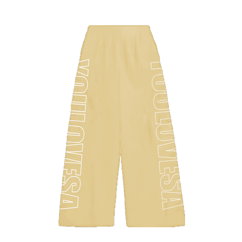 TAN NYLON TRACKPANTS