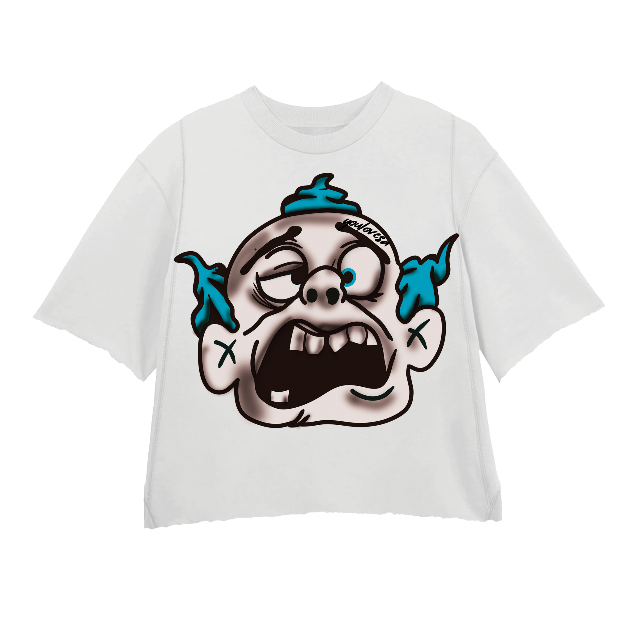 WHITE BLUE MONSTER 2.0 TEE