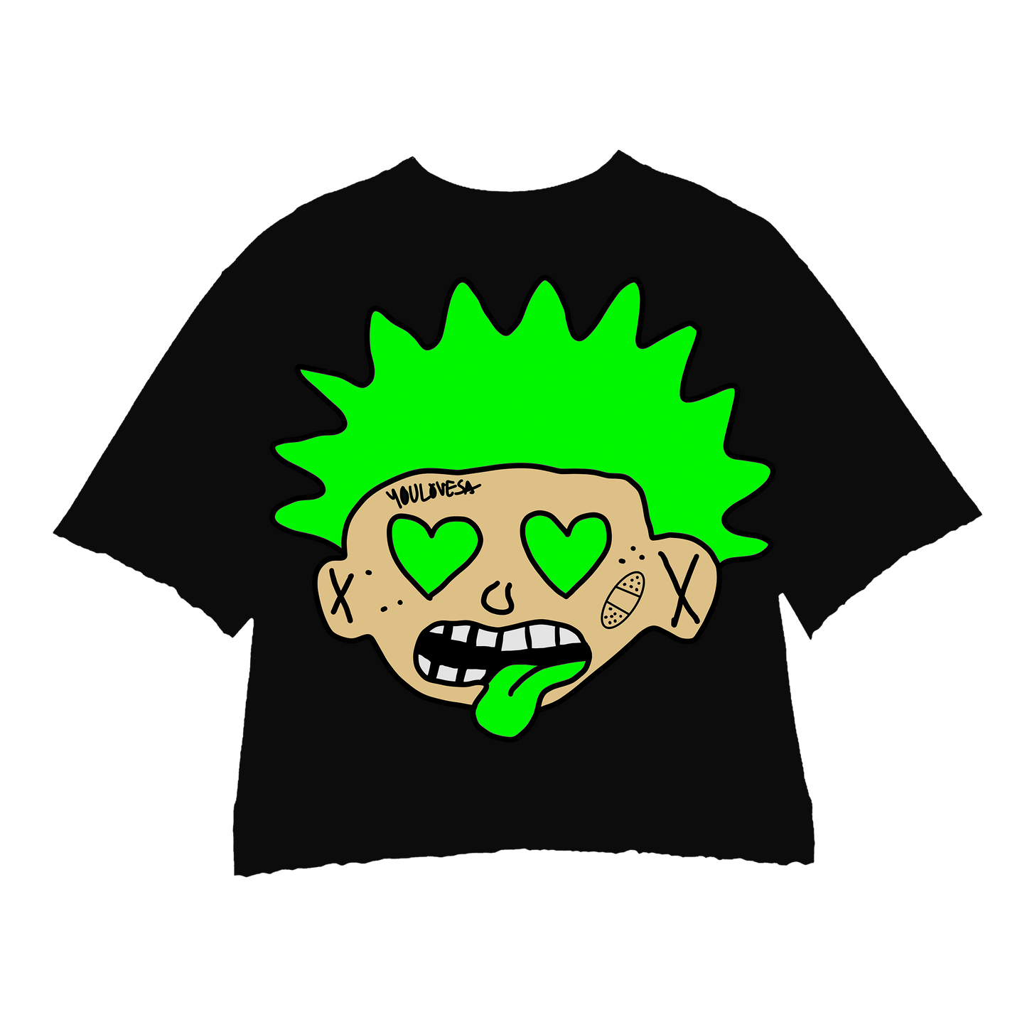 KRAZYMAN SLIME GREEN BLACK CREWNECK