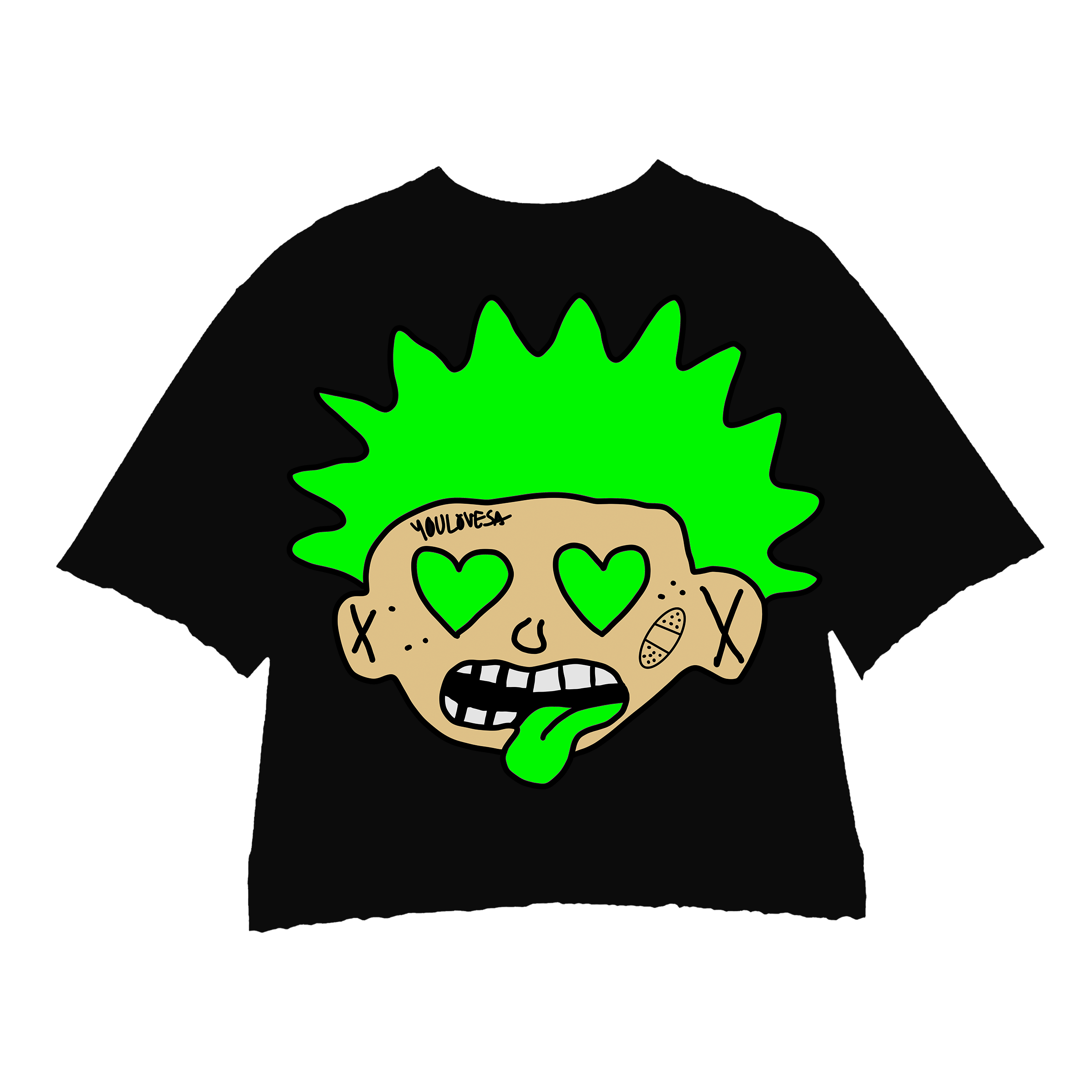 KRAZYMAN SLIME GREEN BLACK CREWNECK