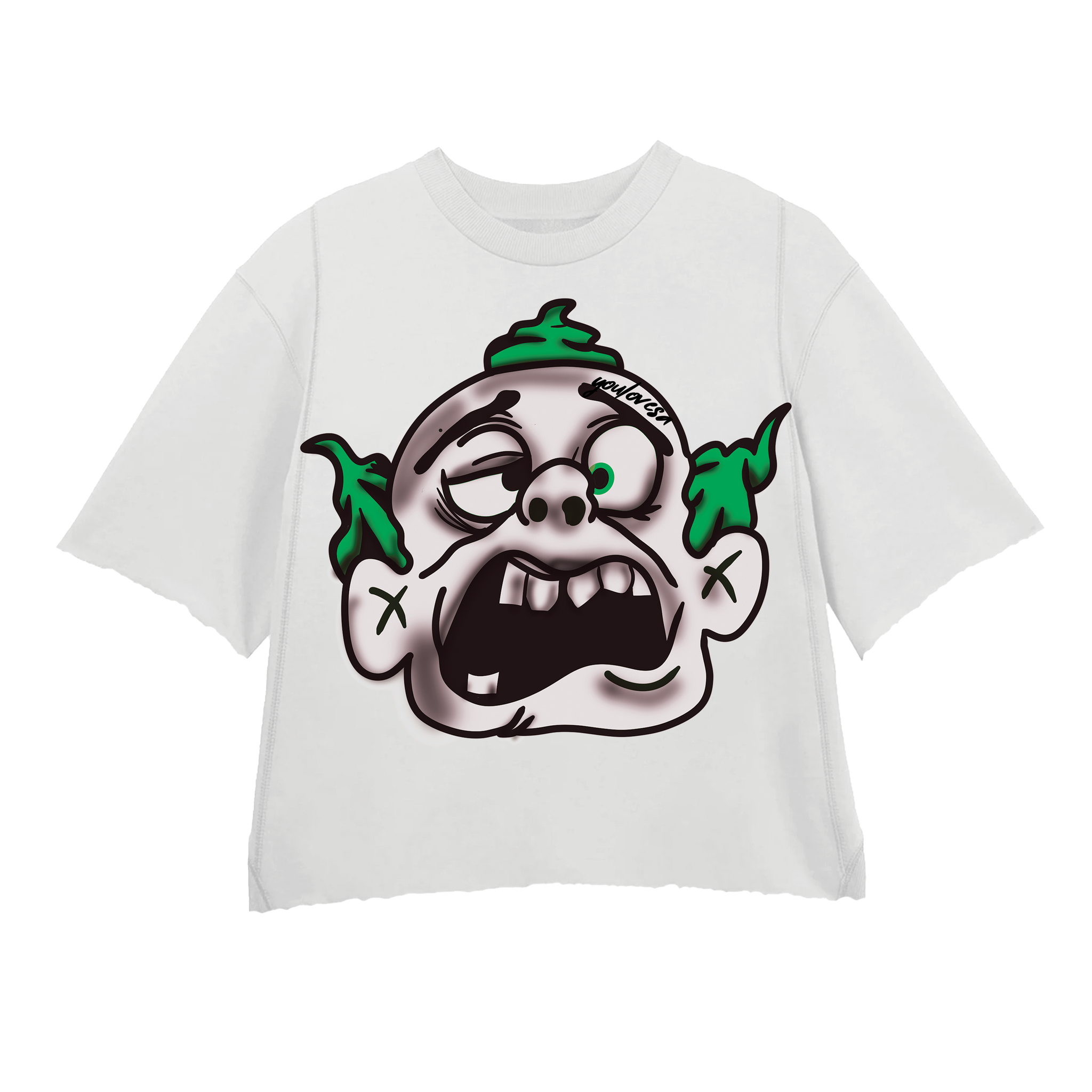 GREEN MONSTER 2.0 WHITE TEE