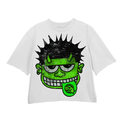 MONSTER GREEN WHITE TEE