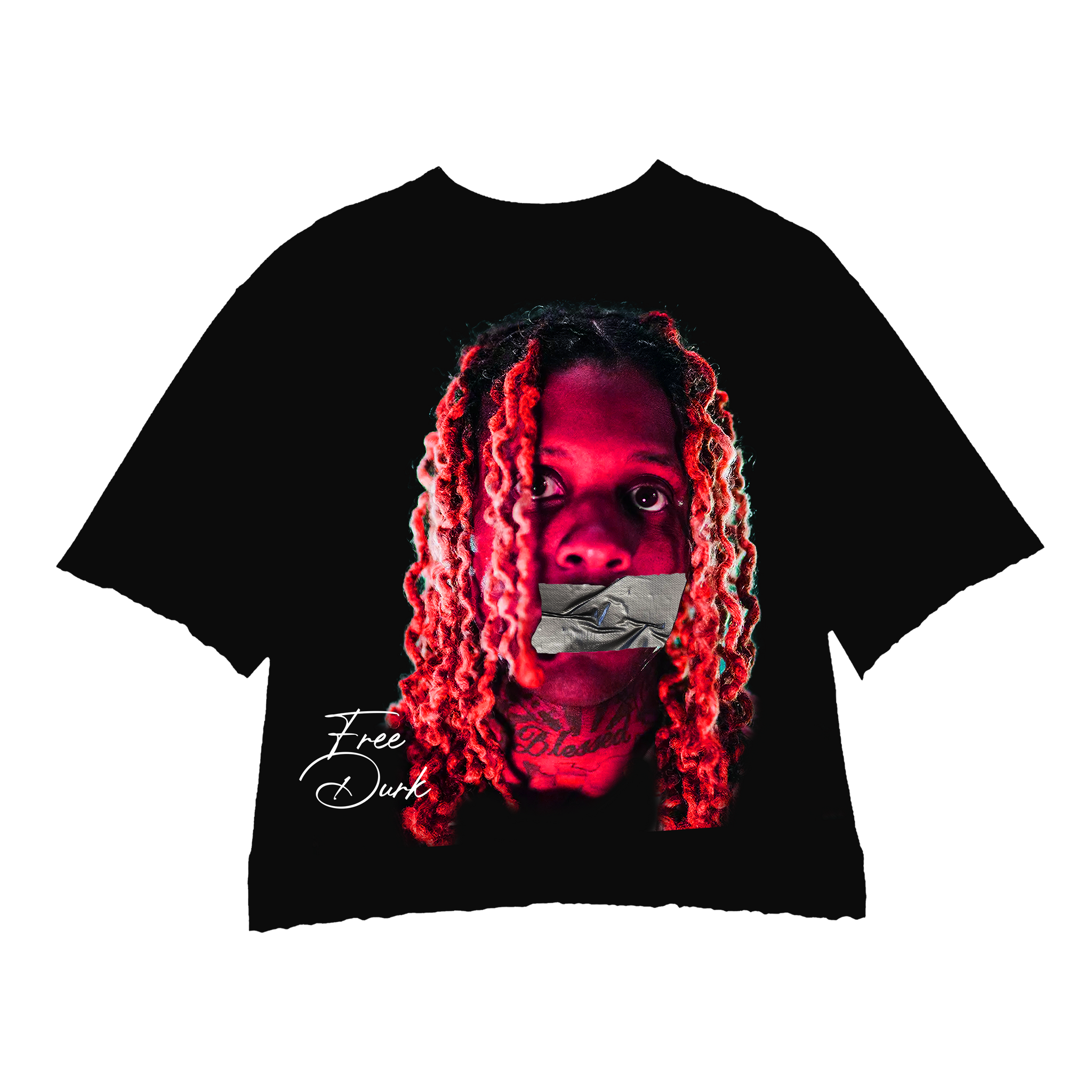 FREE DURK RED BLACK TEE