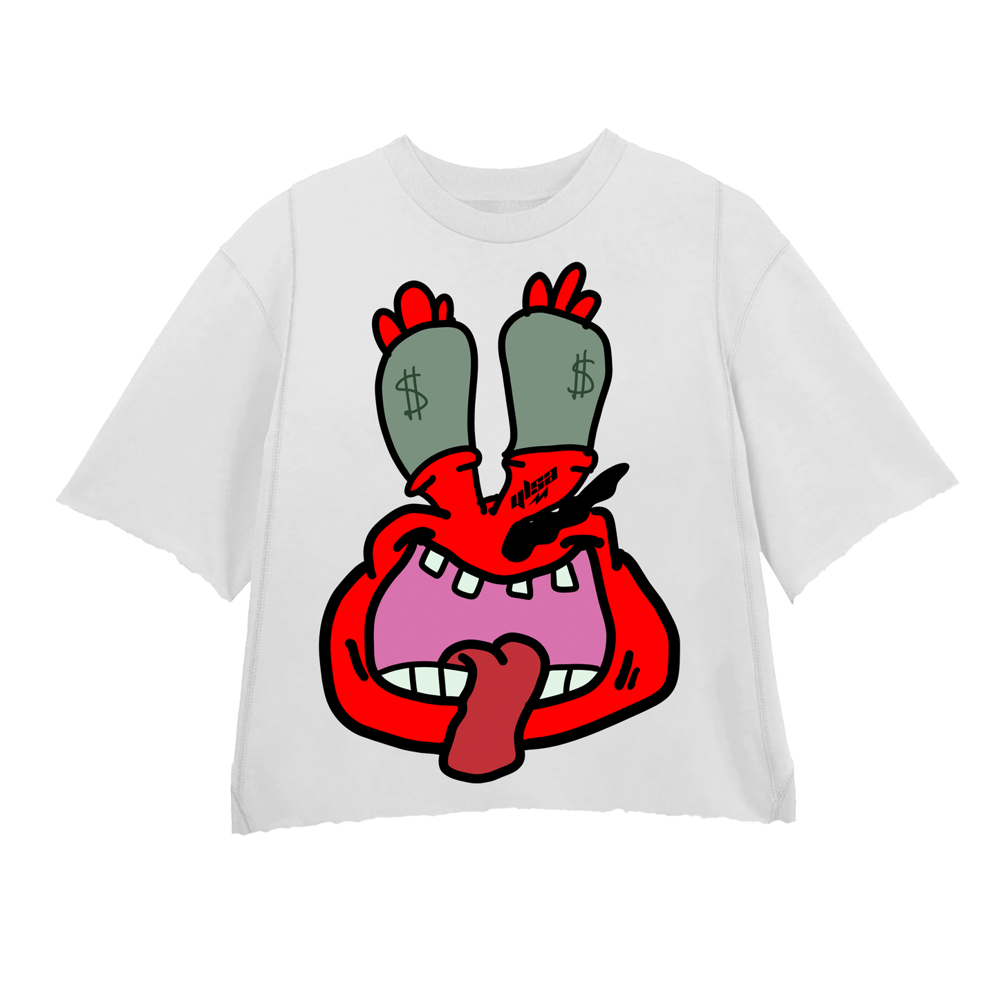 MR KRABS  RED WHITE CREWNECK (Copy)