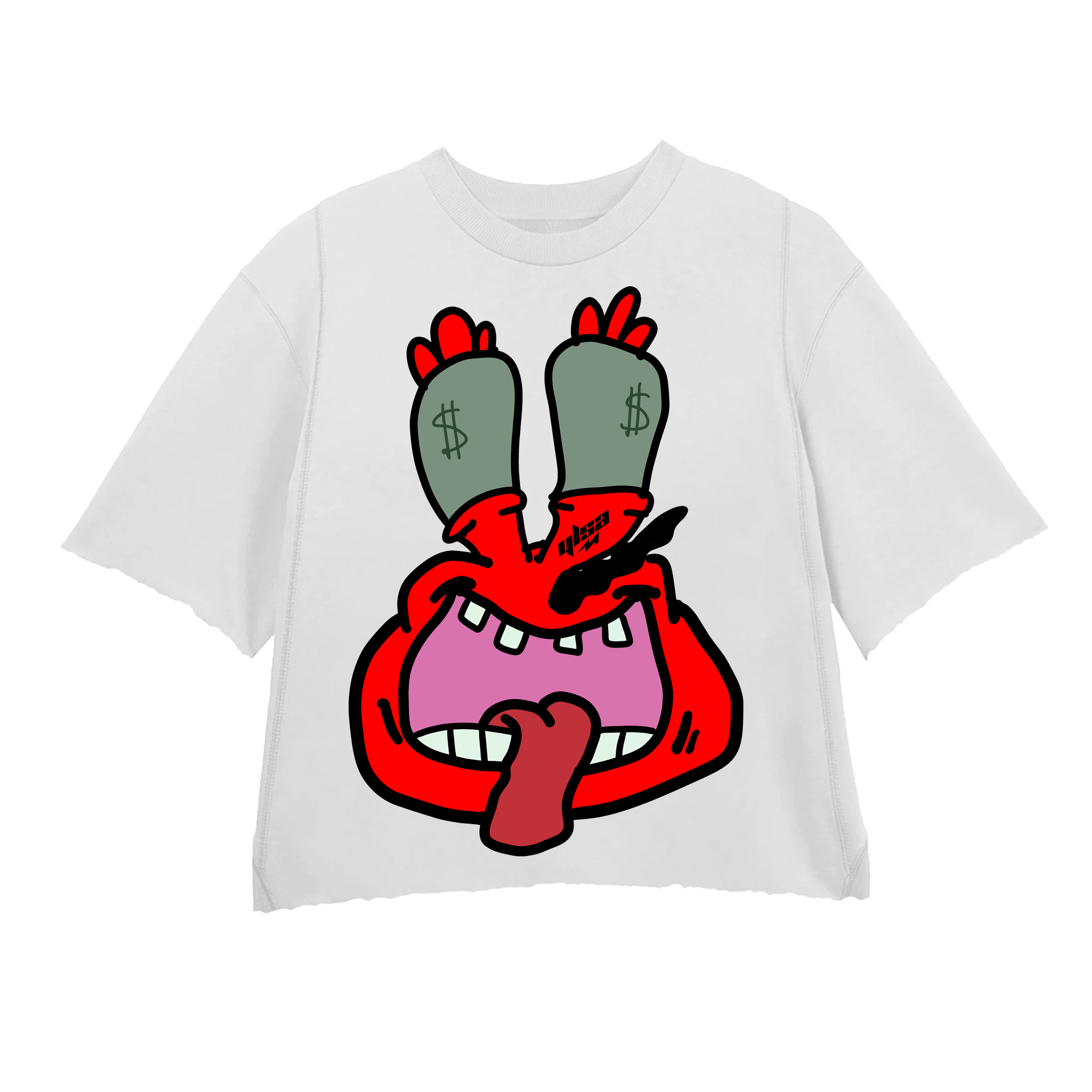 MR KRABS  RED WHITE CREWNECK (Copy)