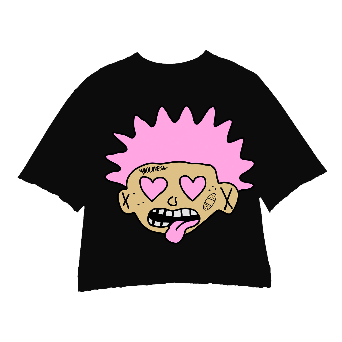 KRAZYMAN PINK BLACK CREWNECK