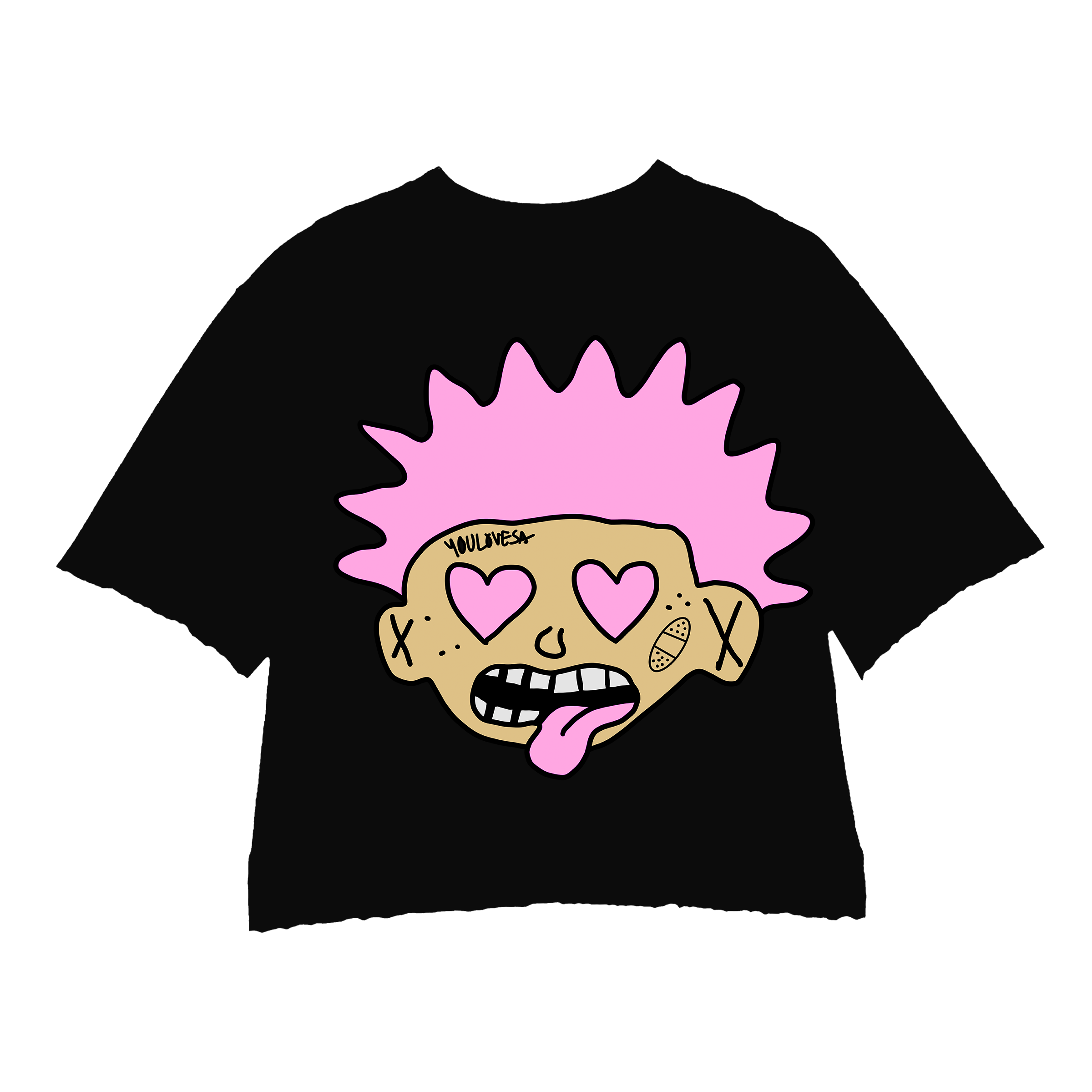 KRAZYMAN PINK BLACK CREWNECK