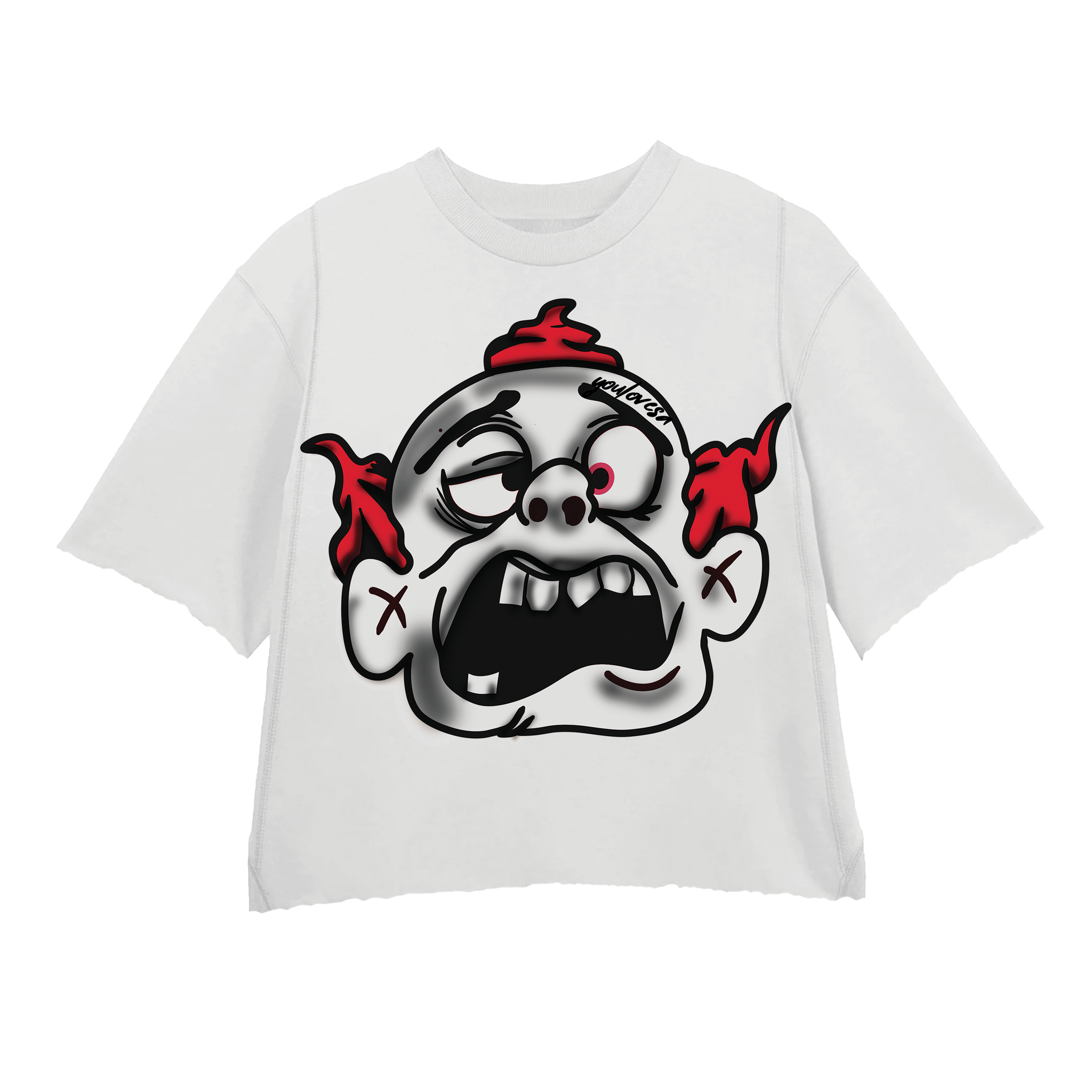 WHITE RED MONSTER 2.0 TEE