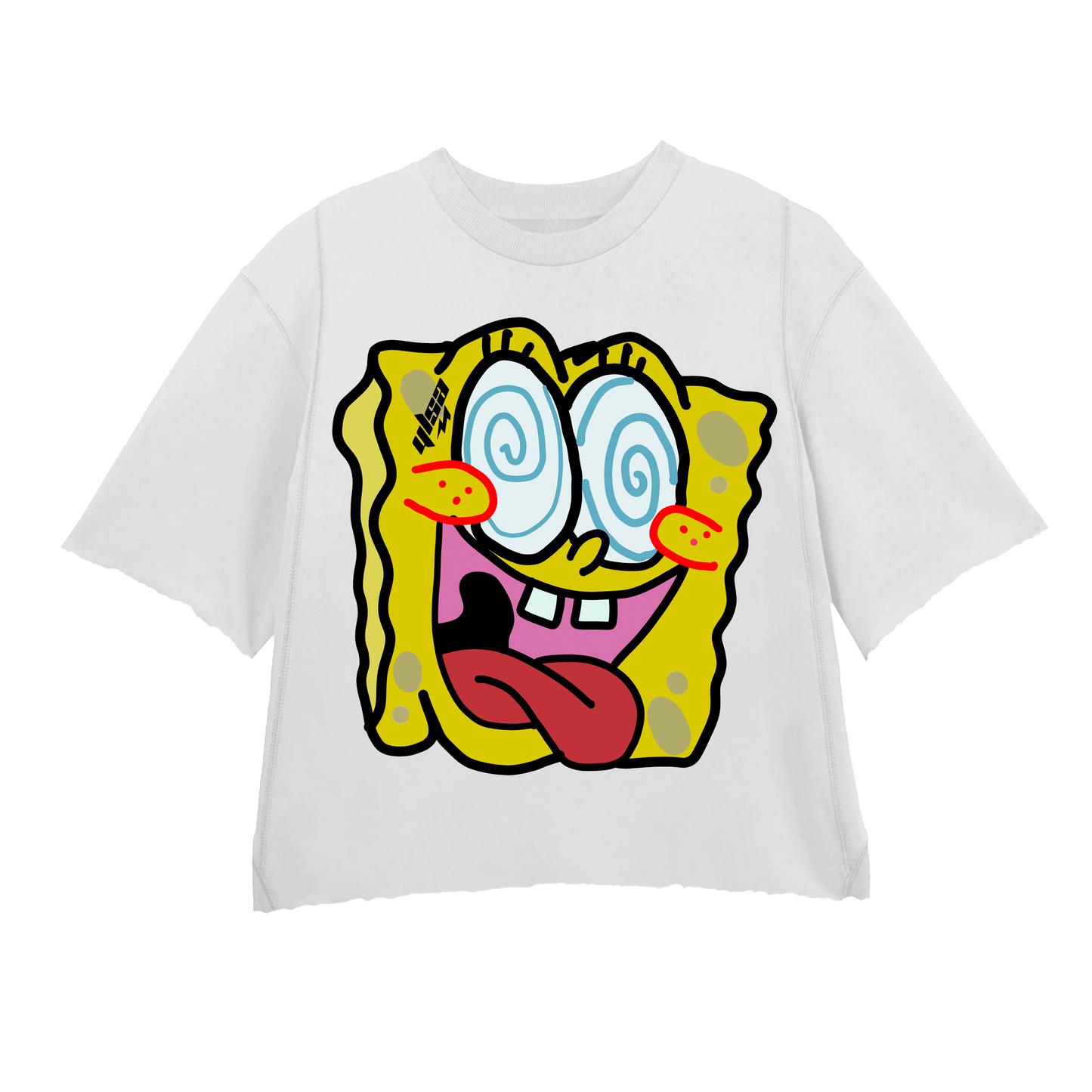 SPONGEBOB YELLOW WHITE CREWNECK