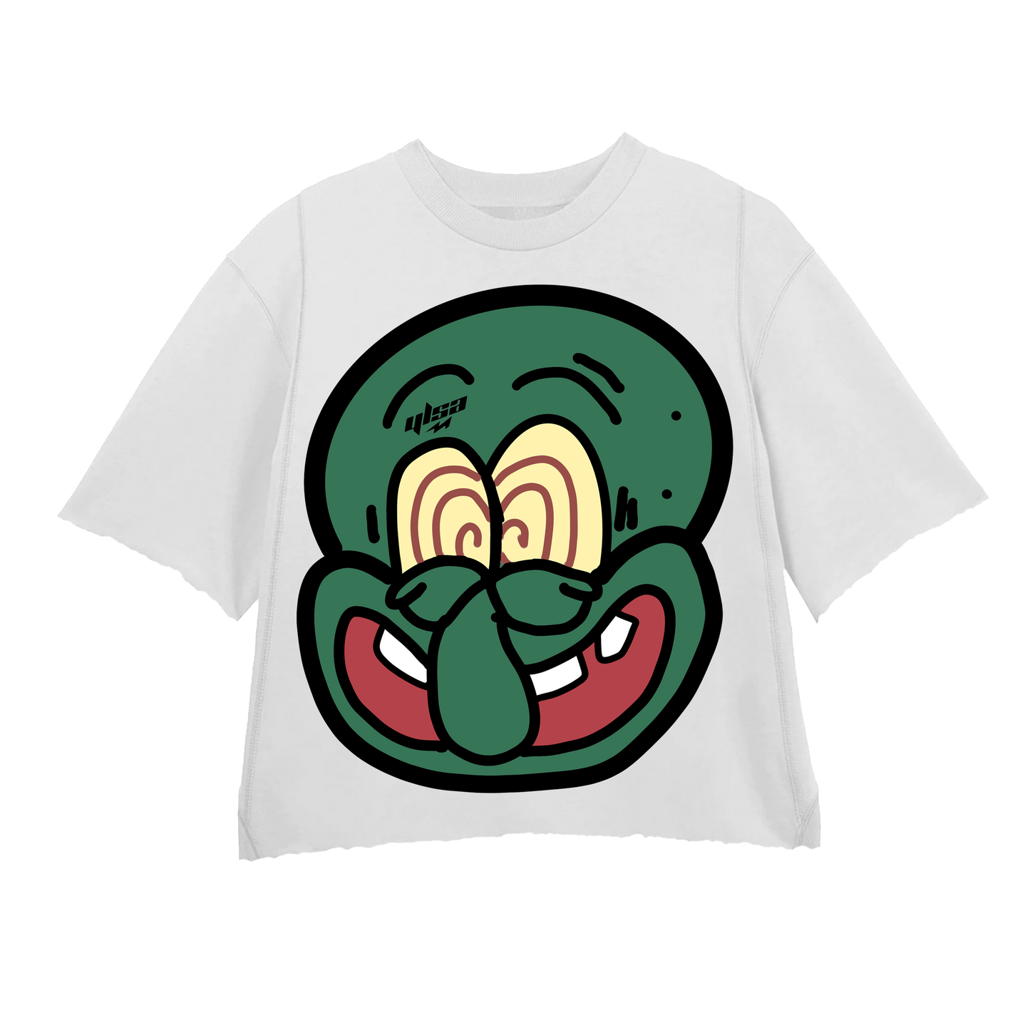 SQUIDWARD GREEN WHITE CREWNECK