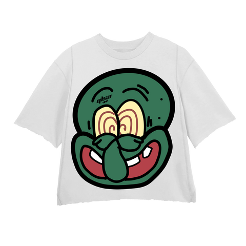 SQUIDWARD GREEN WHITE CREWNECK