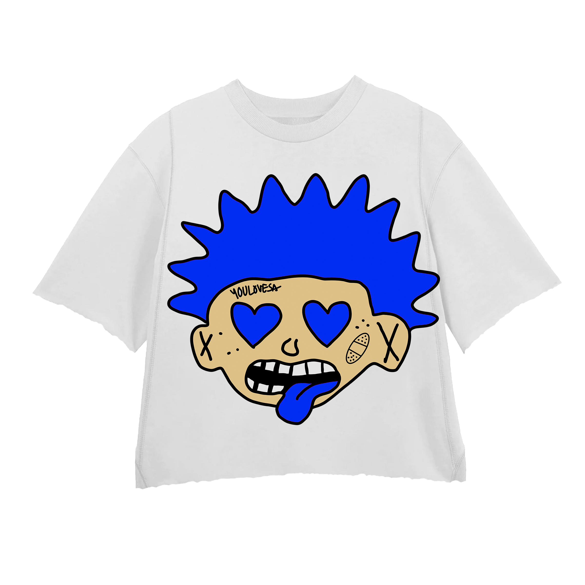 KRAZYMAN BLUE WHITE CREWNECK