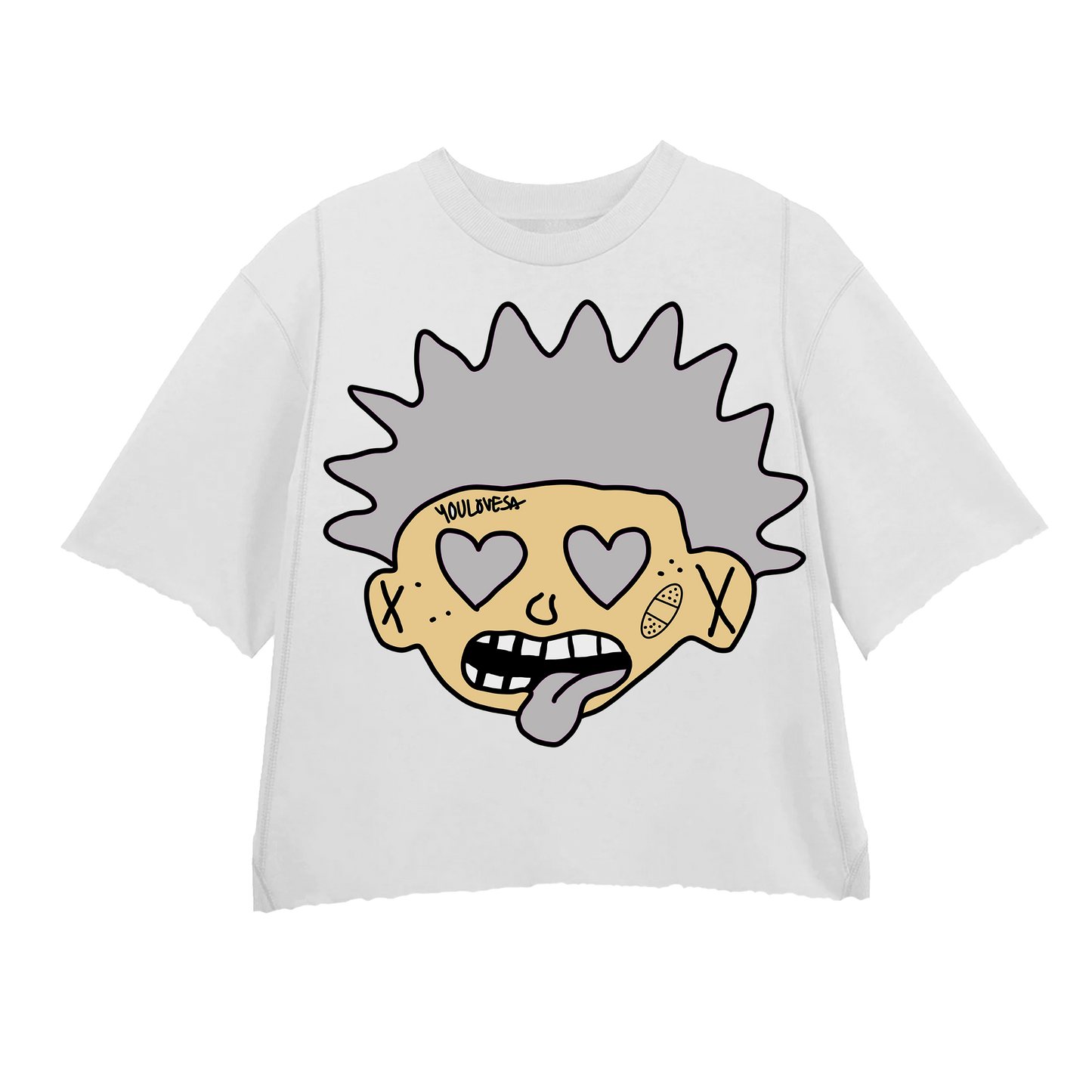 KRAZYMAN GREY WHITE CREWNECK