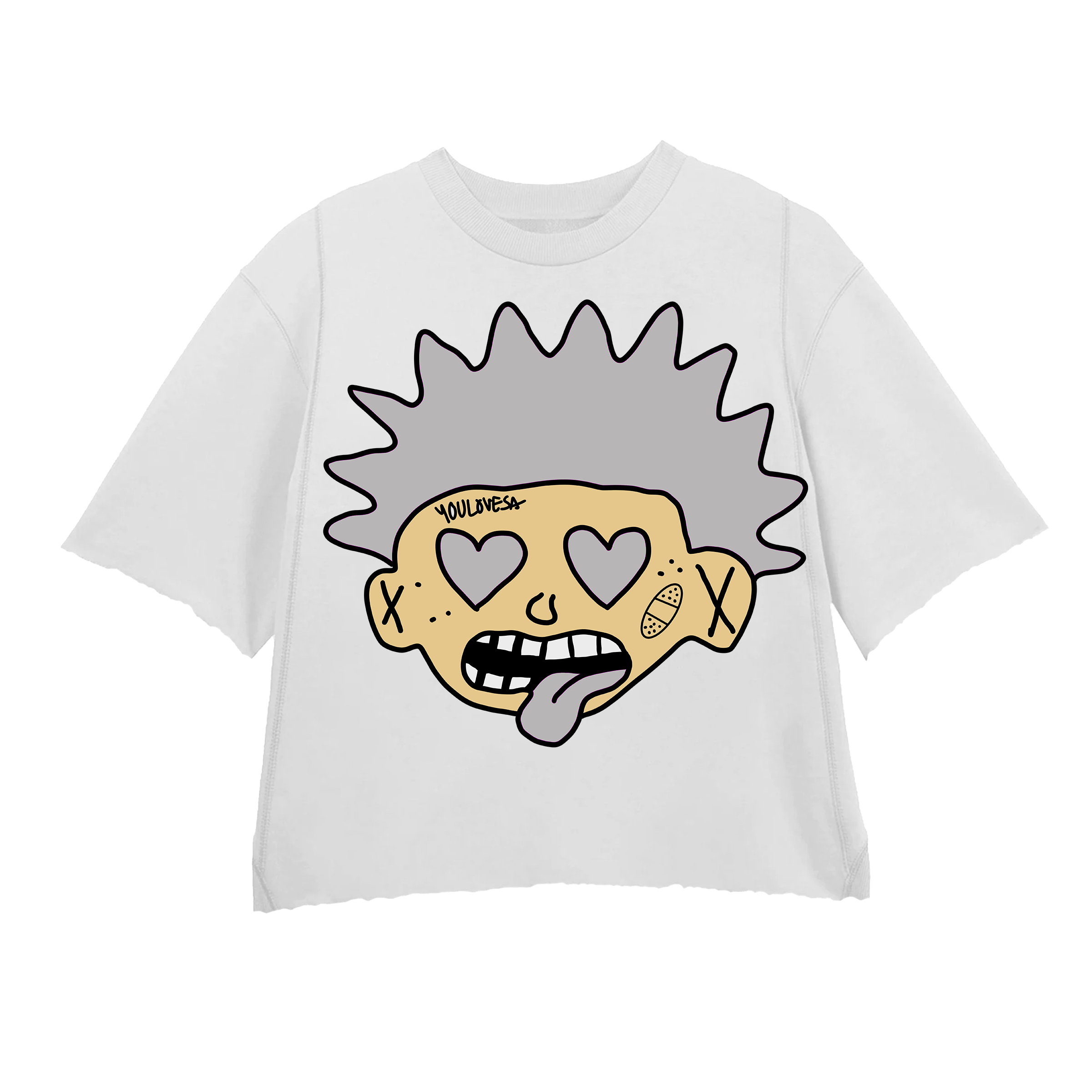 KRAZYMAN GREY WHITE CREWNECK