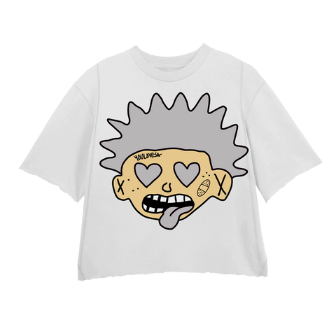 KRAZYMAN GREY WHITE CREWNECK