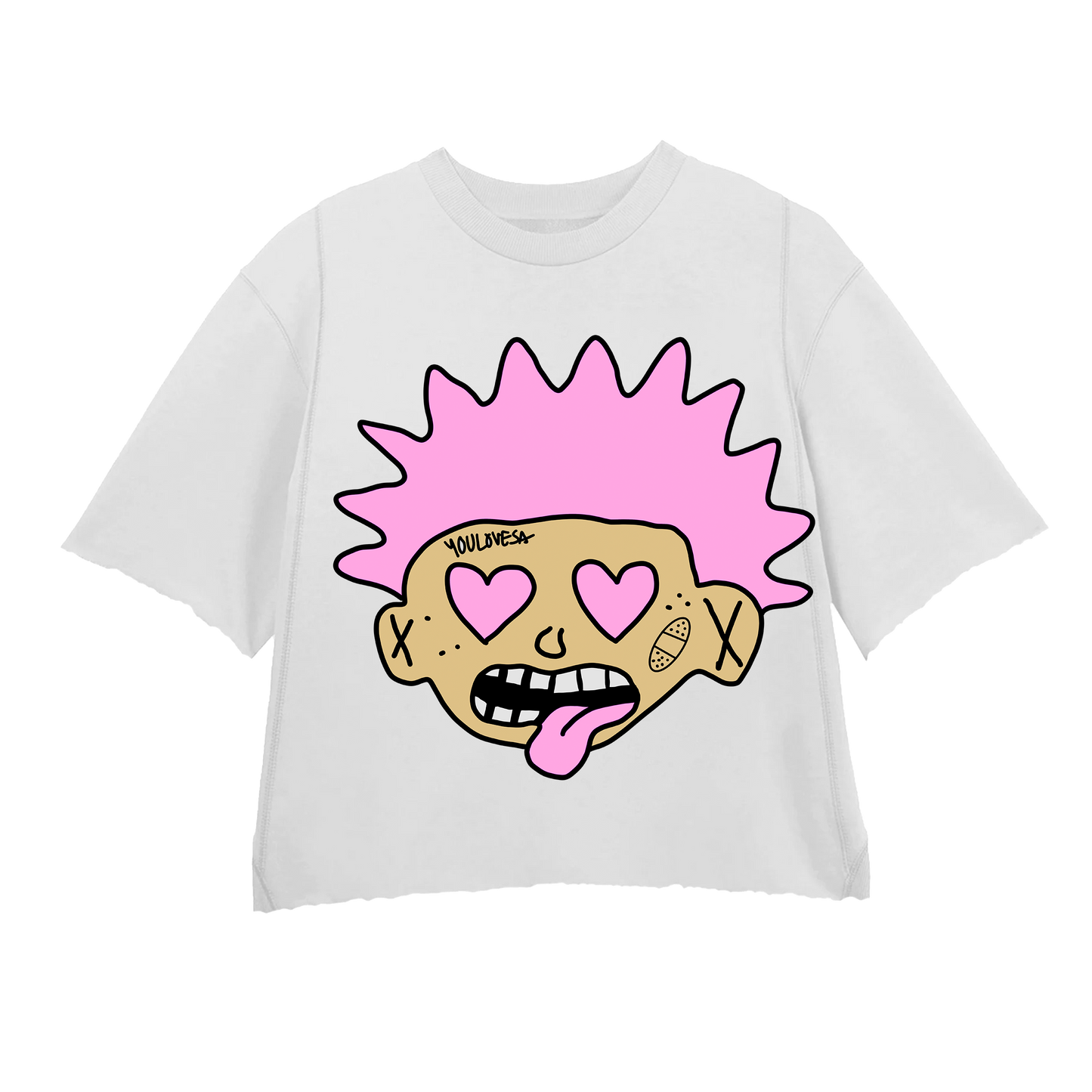 KRAZYMAN PINK WHITE CREWNECK