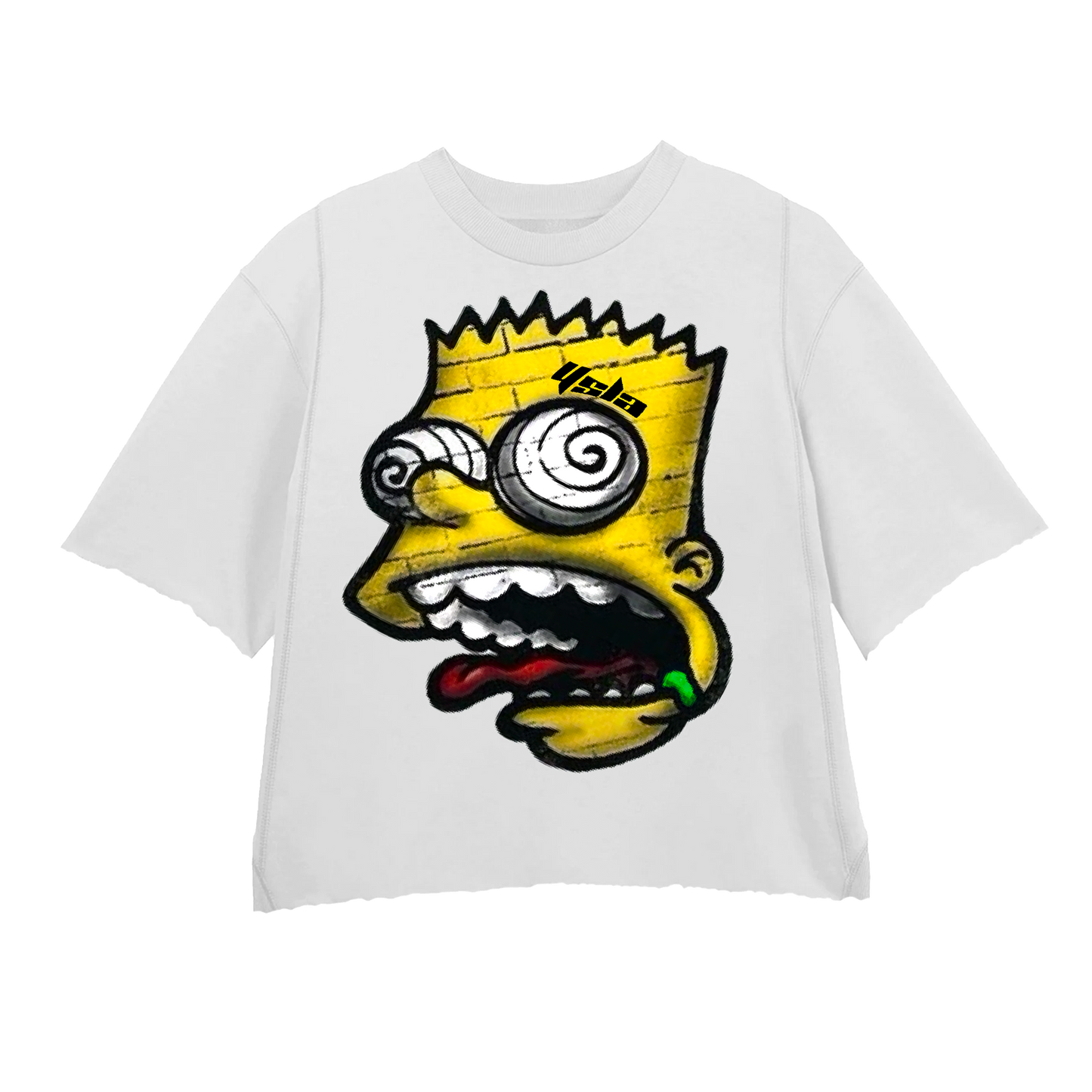 KRAZYBART YELLOW WHITE CREWNECK