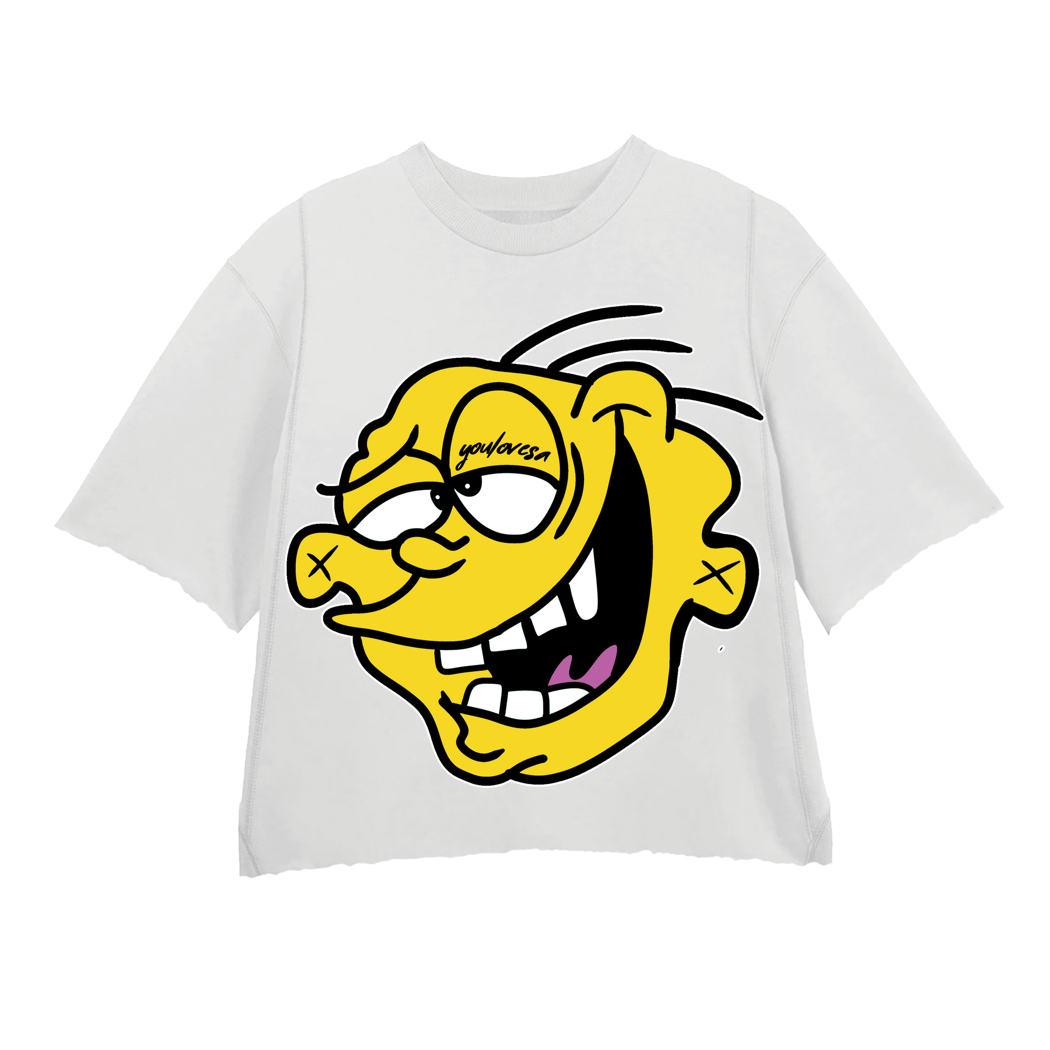 WHITE YELLOW EDDY TEE